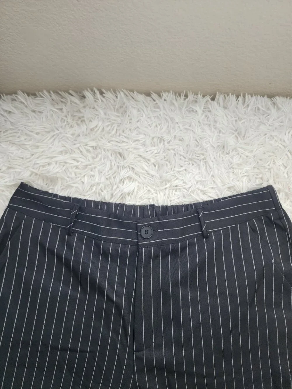 Shein Relaxed Fit Pinstriped Dress Pants